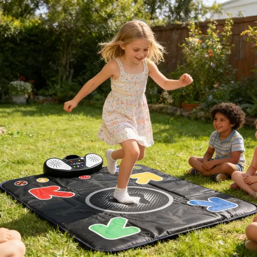 Miniatura 2 de PLAMILOY Tapete de baile para niños, tapete electrónico iluminado, juego de música, juguete para niñas y niños de 3 a 12 años, tapete de juego