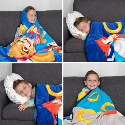 Miniatura 5 de Franco Ropa de cama para niños, manta de felpa súper suave, 62 x 90 pulgadas, Sonic The Hedgehog Sonic el erizo