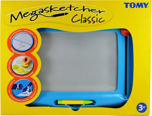 Miniatura 7 de Tom y Megasketcher - Pizarra magnética para dibujar Bloc de escritura grande con borrador mágico Juegos de viaje para niños de 3, 4, 5, 6 y más