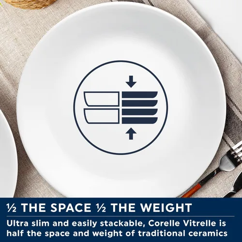 Miniatura 7 de Corelle Livingware - Placa de postre, 8-1/2 pulgadas, color blanco, juego de 6