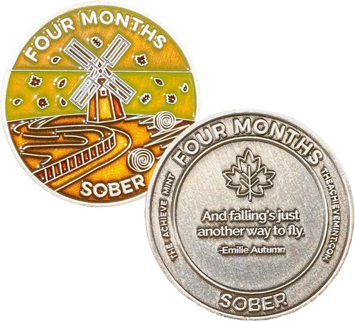 Miniatura 21 de Ficha sobria de 8 meses Chip sobrio de ocho meses Regalo no AA, medallones no religiosos para hombres y mujeres que celebran la sobriedad