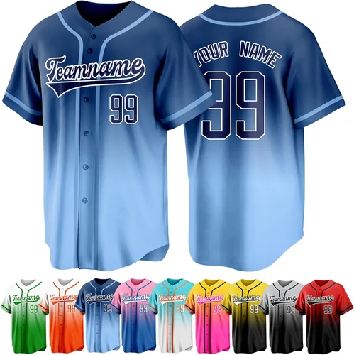 Miniatura 27 de Custom Baseball Jersey Personalized Short Sleeve Team Sport Uniform Baseball Shirt for Men Women Youth Boy