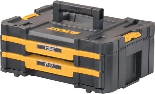 DEWALT TSTAK - Organizador de almacenamiento de herramientas con cajones dobles, soporta hasta 16.5 libras (DWST17804)