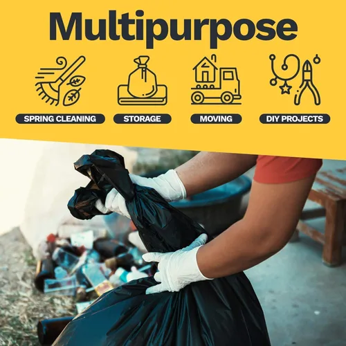 Miniatura 5 de ToughBag Bolsas de basura de 55-60 galones (100 unidades) (negro, 58 x 38 pies)