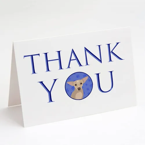 Miniatura 22 de Caroline's Treasures CK8919GCA7P - Tarjetas de felicitación y sobres de agradecimiento tricolor #1, diseño de pastor australiano, color negro, Blanco