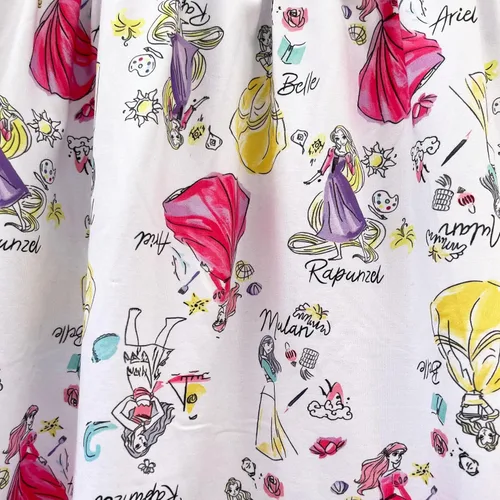 Miniatura 4 de Vestido estampado de princesa con estampado de dibujos animados para niñas de 1 a 8 años