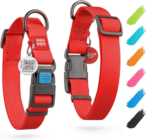 Miniatura 41 de WAUDOG Collar de Perro Impermeable - Collar de Perro Ajustable para Perros Grandes, Pequeños y Medianos - Collar de Perro Desmontable Impermeable