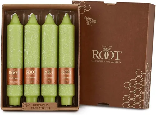 Miniatura 12 de Root Candles Juego de 4 velas sin perfume para cena, sin goteo, con cera de abeja mejorada, Timberline™ Collenette, en caja, de 7 pulgadas