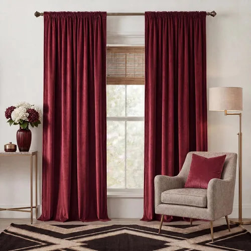 Miniatura 19 de NICETOWN Cortinas de terciopelo negro de 84 pulgadas de largo, 2 paneles, bolsillo para barra y pestaña trasera, cortinas opacas de lujo, cortinas