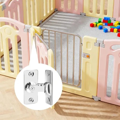 Miniatura 9 de Paquete de 2 pestillos de puerta de tamaño mini de 90 grados, cerradura de puerta pequeña de granero con perno deslizante, pestillo de bloqueo