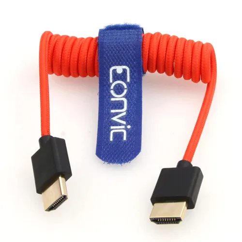 Miniatura 36 de 8K HDMI to Down HDMI High Speed Black Coiled Braided Cable for Sony A7S3 FX3 FX9 Canon C70 Z CAM E2 Camera Atomos Ninja V Shinobi SmallHD Portkeys
