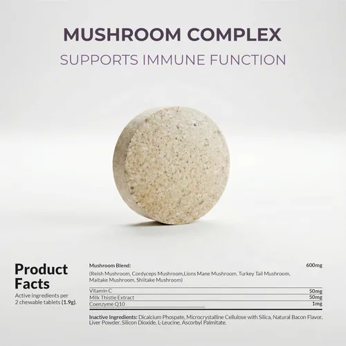 Miniatura 7 de Hongo de cola de pavo para perros, complejo de hongos para bultos y protuberancias, Reishi, Cordyceps, melena de león, cola de pavo, maitake