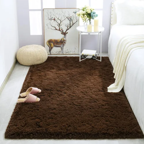 Miniatura 150 de Merelax Alfombra Moderna Suave y Esponjosa Shaggy para Dormitorio Sala de Estar Decoración de Sillas Pequeñas Alfombras Tapetes para Pies Piso, Verde