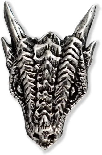 Dragon Head Pin, Mythical, G047, Fire, Celtic, Gothic, Nordic, Norse, Shield, Badge, Pins, Lapel, Brooch, Hat, Backpack, 100+ Gothic Designs