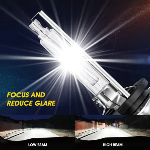 Miniatura 5 de TECTICO D1S - Bombillas de faro delantero de xenón HID, 6000K 35W color Blanco Frío, haz alto y bajo, 300% de brillo mejorado, base de soporte
