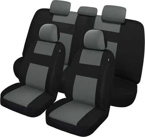 Miniatura 11 de VarCozy Fundas de Asientos de Automóvil Juego Completo, Fundas de Asientos de Banco Dividido Delantero y Trasero de Tela Transpirable
