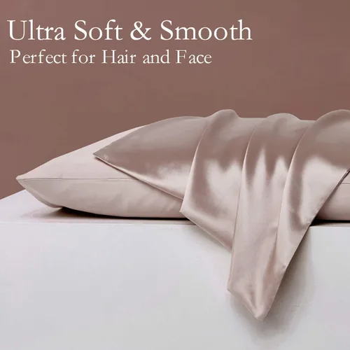 Miniatura 2 de JOGJUE Funda de almohada de seda para el pelo y la piel, 2 unidades, 100% seda de mora, funda de almohada hipoalergénica, suave, transpirable, ambos