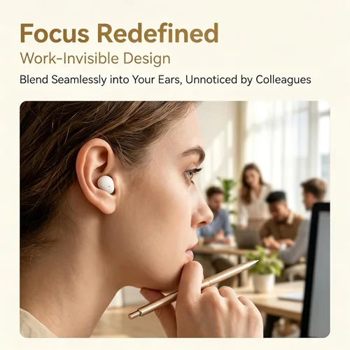 Miniatura 3 de Audífonos invisibles para dormir de lado, mini auriculares inalámbricos Bluetooth ultra pequeños, ajuste de presión cero, bloqueo de ruido