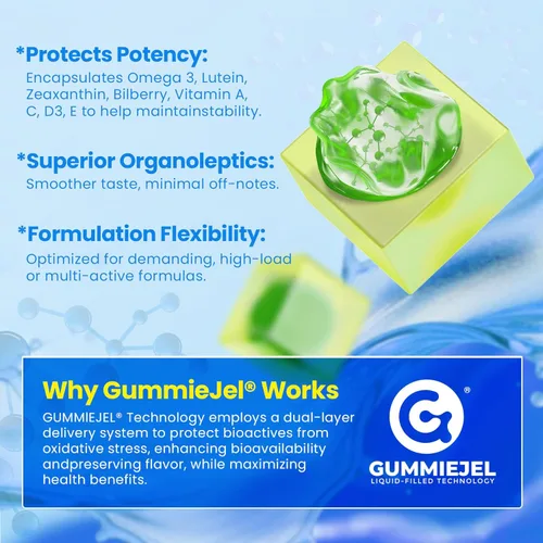 Miniatura 8 de Gomitas Omega 3 de 1600 mg, suplemento de algas Omega 3 sin pescado + multivitamínico, luteína, zeaxantina, arándano, vitamina A, C, D3, E