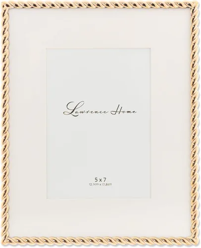 Miniatura 6 de Lawrence Frames Marco de metal con diseño de cuerda, 4 x 6, color plateado Plata