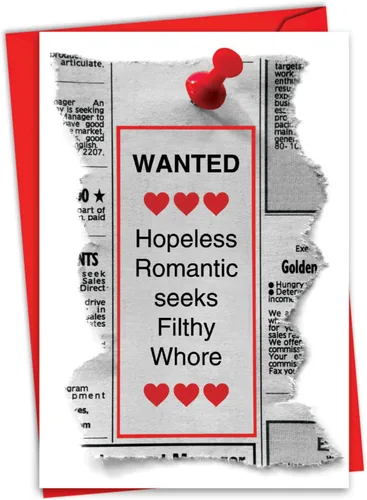 Miniatura 8 de NobleWorks Tarjeta de papel histérica del día de San Valentín con sobre de 5 x 7 pulgadas (1 tarjeta) poema cuchara C10403VDG