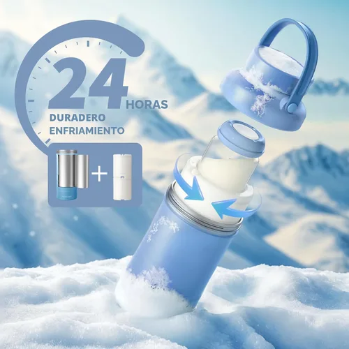 Miniatura 3 de Momcozy Enfriador portátil de leche materna de 22 onzas para exteriores, salvavidas con enfriamiento total de 360° durante 24 horas, enfriador