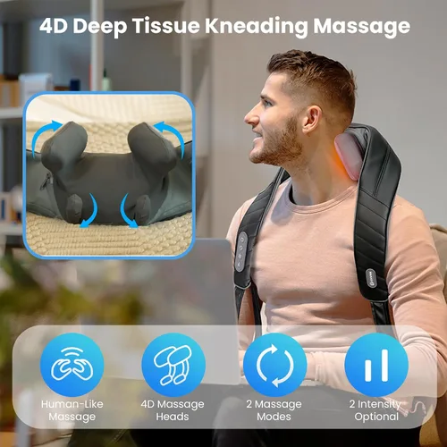 Miniatura 6 de COMFIER Soporte lumbar térmico y masajeador de cuello