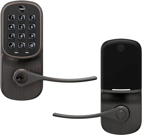 Miniatura 12 de Yale Assure - Manija electrónica de puerta con pantalla táctil, teclado no conectado de níquel satinado que proporciona entrada sin llave con código