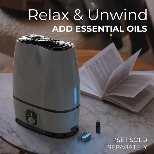 Miniatura 6 de Everlasting Comfort Humidificadores de 6L para Dormitorio, Silenciosos, Tiempo de Funcionamiento de 50 Horas, Sin Filtro, Humidificador de Niebla