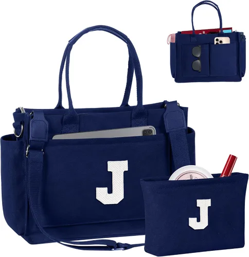 Miniatura 87 de Easter Basket Stuffers, Initial Tote Bag with Makeup Bag, Birthday Gifts for Women, Teen Girl Gifts Trendy Stuff