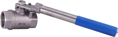 ARITA Válvula de bola con mango "Deadman" de 1-1/2", acero inoxidable 304 Puerto completo 1500PSI para agua, petróleo y gas, NPT hembra