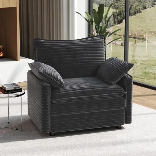 Miniatura 99 de Vesgantti 2 Piece Loveseat & 3 Seater Sofa Set, Modular Cloud Couch, Beige