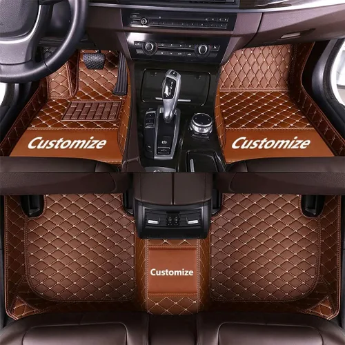 Miniatura 9 de Personaliza las alfombrillas de cuero de protección para todo tipo de clima para automóviles, SUV y camiones según el modelo automotriz (beige)