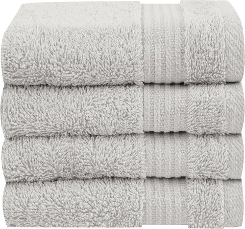 Miniatura 74 de Cotton Paradise - Juego de 4 toallas de mano para baño, 100% algodón turco, toallas suaves y absorbentes para la cara, toallas de mano color gris