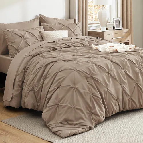 Miniatura 31 de Bedsure - Juego de edredón tamaño matrimonial verde azulado - Juego de ropa de cama tamaño matrimonial en una bolsa de 7 piezas, juego de cama 14