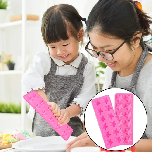 Miniatura 7 de 4 moldes de silicona en forma de estrella de cinco puntas, moldes antiadherentes para fondant de chocolate, dulces, cubitos de hielo, decoración