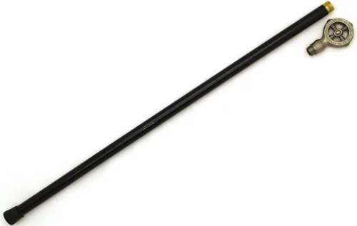 Miniatura 5 de Snake Eye Tactical Mango de peltre para bastón de caminar de 34.5 pulgadas con pequeño almacenamiento sin hoja