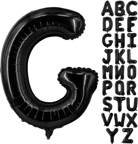 Miniatura 18 de Lovoir Globos grandes de 40 pulgadas con letras B negras de gran tamaño, globo de helio de aluminio de Mylar para decoración de fiesta de Letra B