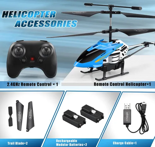 Miniatura 5 de Dolanus Helicópteros RC - Juguetes de helicóptero de control remoto: despegue/aterrizaje con una tecla, retención automática de altitud, luz LED