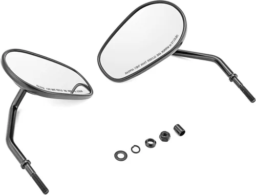 Miniatura 8 de Mofun 8mm Espejos Negros Espejos Cónicos Traseros Compatibles con Harley Softail Dyna Road King Street Glide Electra Road Glide Sportster 1982-2025