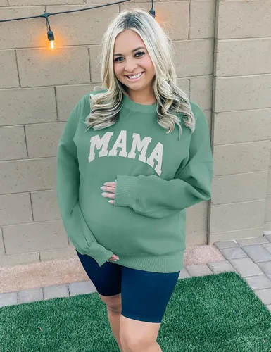 Miniatura 2 de LOMON Sudadera de cuello redondo para mujer, casual, de gran tamaño, sudadera con capucha de manga larga de forro polar