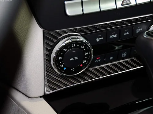 Miniatura 3 de para Mercedes-Benz Clase C W204 2011-2013 Real Cubierta de Panel de Fibra de Carbono Suave para Aire Acondicionado, Adhesivo de Marco de Panel
