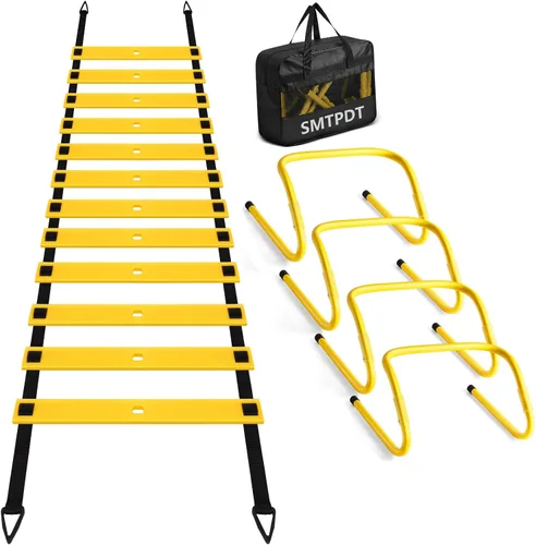 Miniatura 11 de Agility Ladder,Soccer Training Equipment Set,20ft Speed Ladder,4 Agility Hurdles,Football Basketball Training Equipment,Football Accessories for