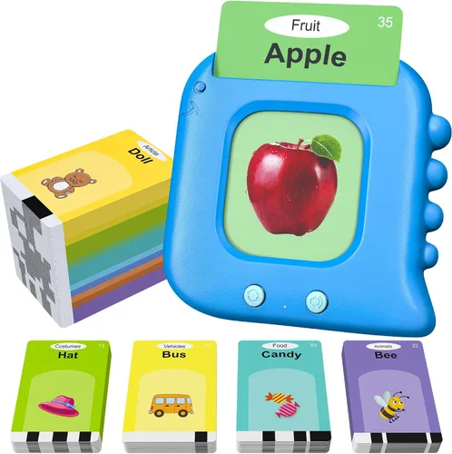 Tarjetas Flash Parlantes, Tarjetas Flash para Niños Pequeños con 240 Palabras de Vista, Juguetes Montessori, Juguetes Sensoriales para Autismo,