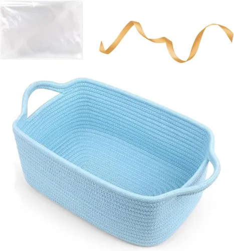 Miniatura 8 de Cestas de regalo grandes vacías para llenar, bonita canasta tejida para adolescentes, mujeres, baby shower, cubo de juguetes pequeño decorativo