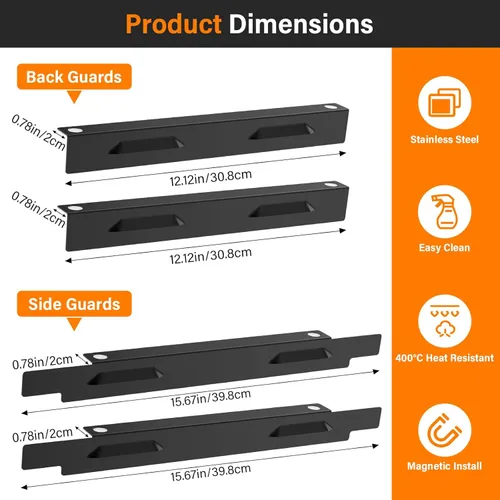 Miniatura 7 de Protectores de viento magnéticos para parrilla Blackstone de 28 pulgadas, parabrisas para accesorios de parrilla Blackstone, accesorios de parrilla