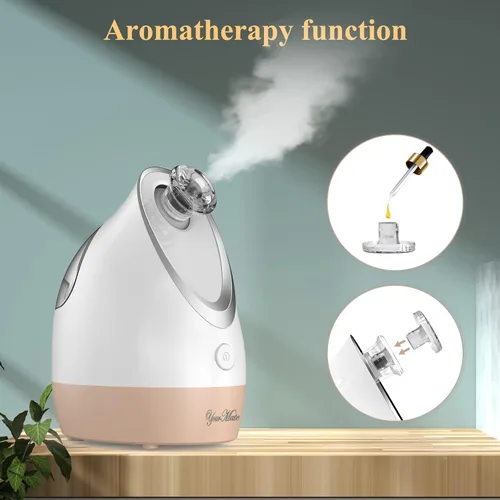 Miniatura 5 de YourMate Vaporizador Facial Nano Iónico, Vaporizador Facial Ajustable con Neblina Cálida de Aromaterapia para Senos, Hidratación Desobstruye