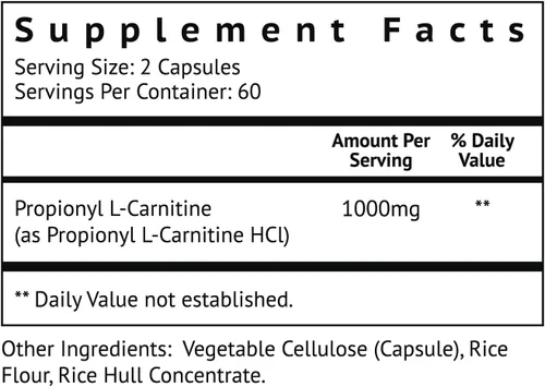 Miniatura 2 de Biolor Propionil-L-carnitina (PLCAR) de alta absorción sin rellenos artificiales - Suplemento eficaz de propionil L carnitina HCL para apoyar