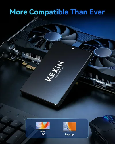 Miniatura 5 de KEXIN 64GB SATA III SSD interno 2.5" Unidad interna de estado sólido 64G hasta 280MB/s SATA 3.0 Unidad interna 3D NAND Flash SSD interno