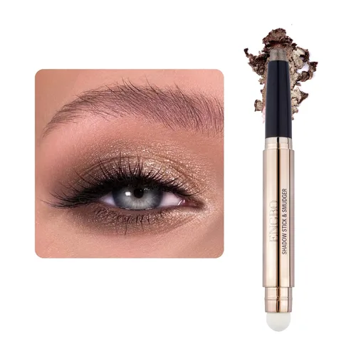 LOKFAR Sombra de ojos en barra de maquillaje cosméticos iluminador de ojos, lápiz de sombra de ojos en crema giratoria, sombra de ojos en barra con